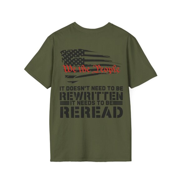 1776 Constitution Tee,Patriotic American Flag Shirt, We The People Statement Tee - Picture 2 of 7